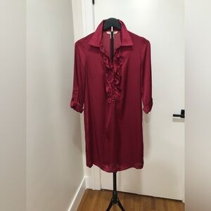 Jonathan Martin Silky Burgundy Dress